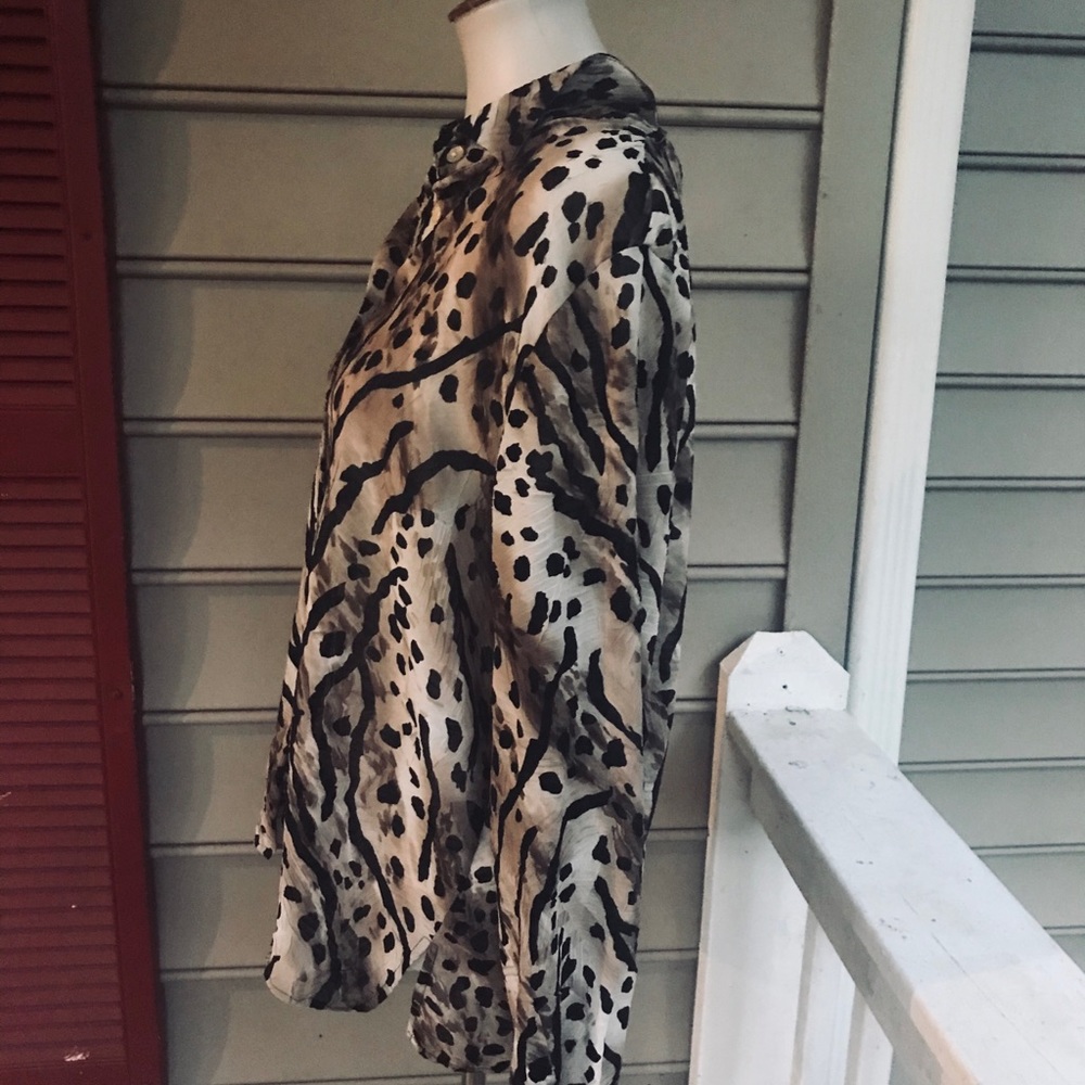 Alfred Dunner Animal Print Blouse 10 FREE SHIP - Picture 2 of 4